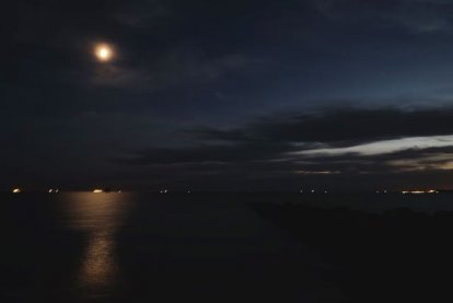Moon over La Rochelle.
