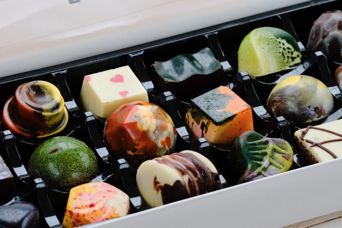De bonbons van chocolatier Ben Le Provost uit Guernsey.