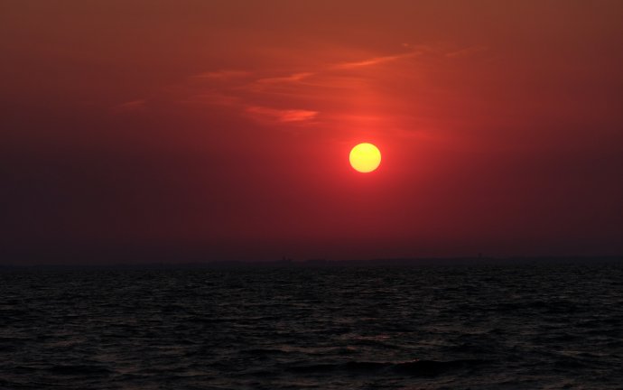 Zonsopgang op weg naar Ile de Ré