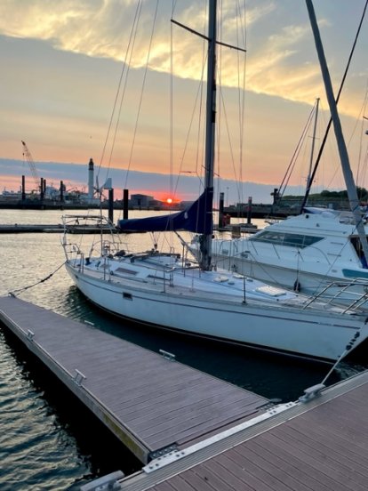 Zonsondergang in Duinkerken.