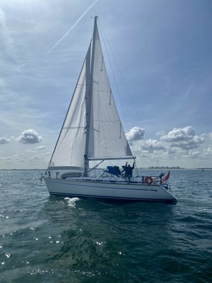 Onmoeting op zee met Carla en Jeroen.