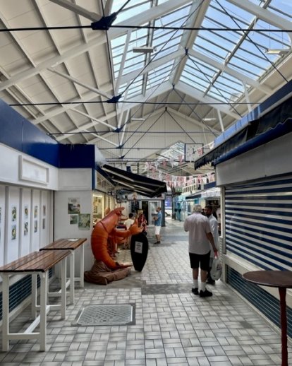 De vismarkt in Saint Helier.