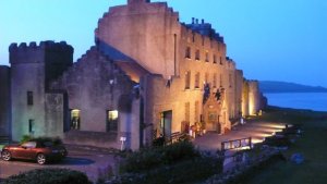 Het onderkomen van de golfclub in Ardglass