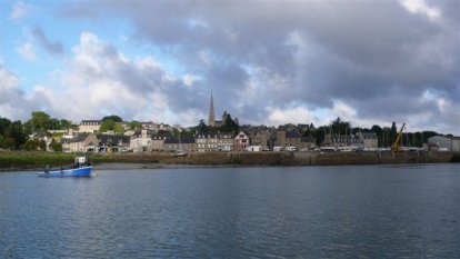 Het stadje Treguier vanaf de rivier