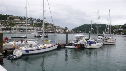 Aan het Dartmouth ponton waar ook de ferry vertrekt