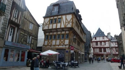 De mooie oude binnenstad van Vannes